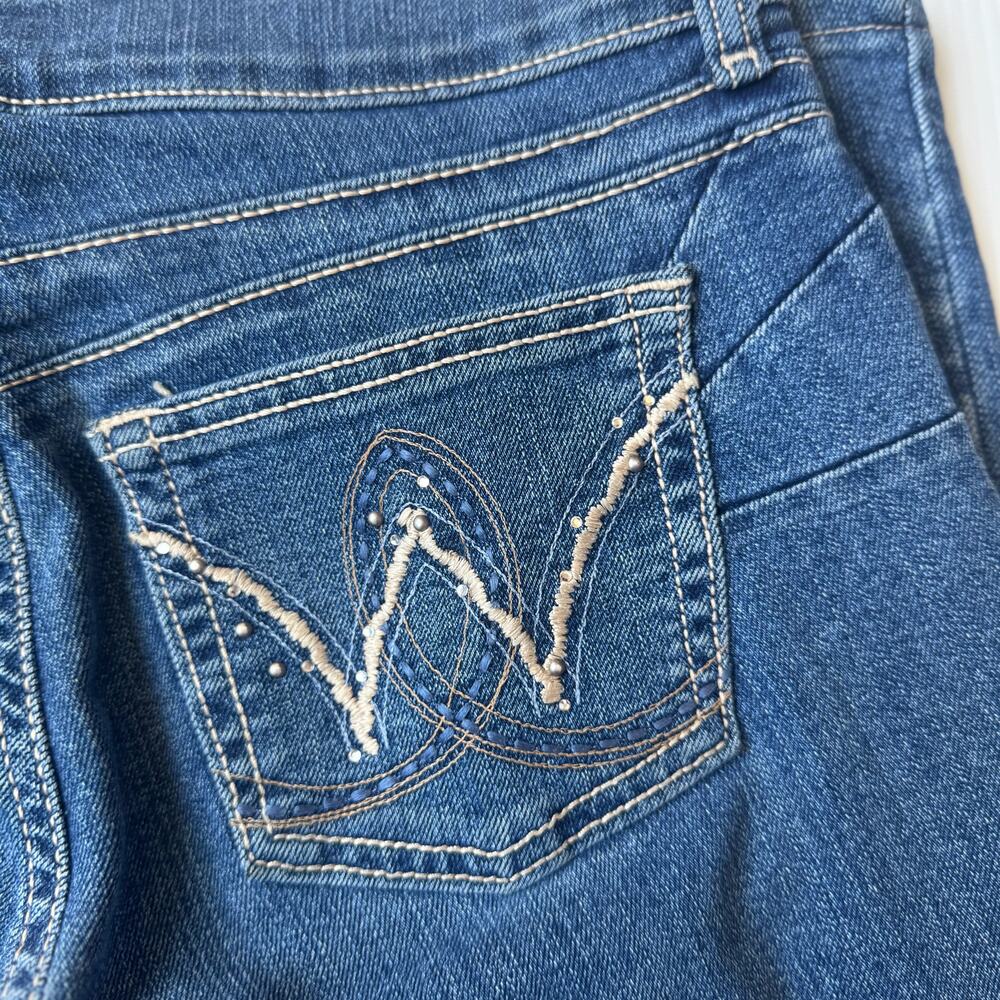 Wrangler Y2K Low Rise Bootcut Jeans Rhinestone Cowgirl Western Rodeo Barbie Sm - Picture 7 of 15
